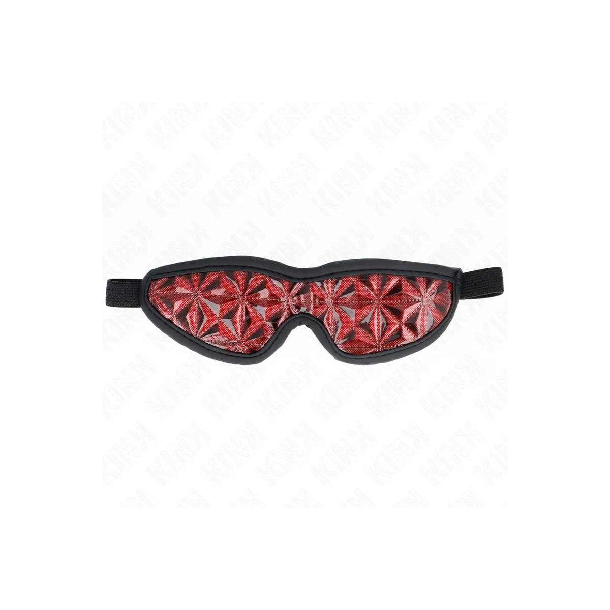Rotes Stirnband mit Rautenmuster 20,5 X 6 cm von Kink Masked Allure | Fesselliebe.de