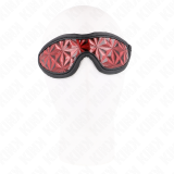 Rotes Stirnband mit Rautenmuster 20,5 X 6 cm von Kink Masked Allure | Fesselliebe.de