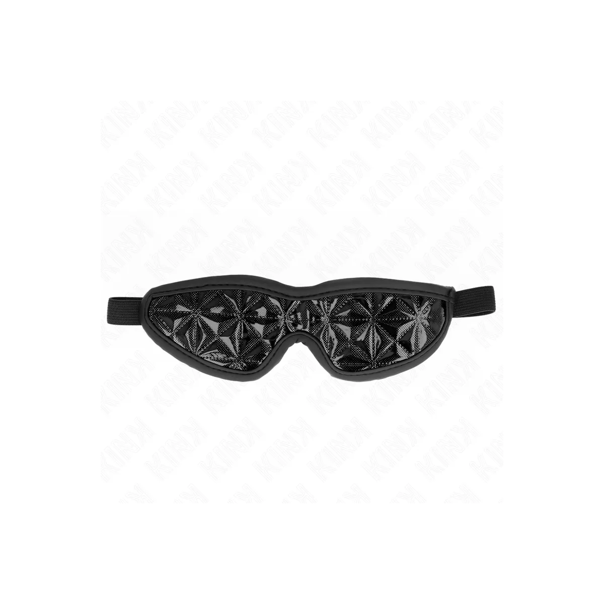 Schwarzes Stirnband mit Rautenmuster 20,5 X 6 cm von Kink Masked Allure | Fesselliebe.de