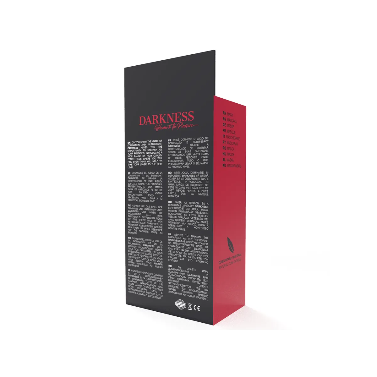 Gerade Schwarze Maske von Darkness Bondage | Fesselliebe.de