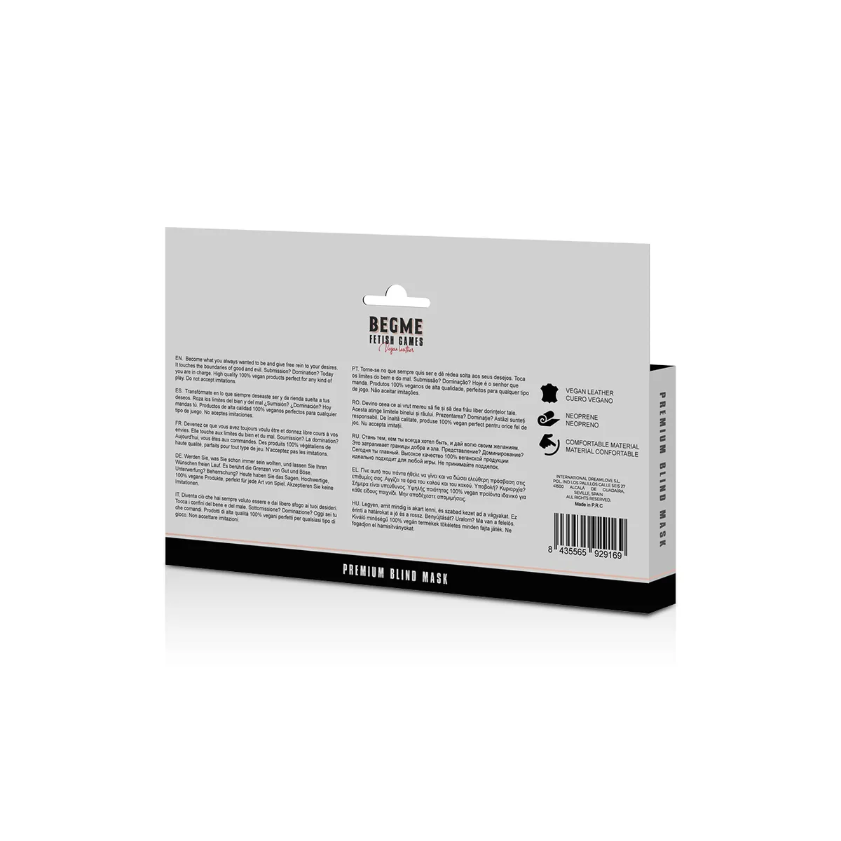 Premium Blindmaske mit Neoprenfutter von Begme Red Edition | Fesselliebe.de