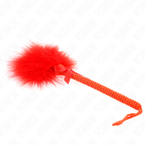 Nylonseilstab mit Kissenfedern und Roter Schleife 25 cm von Kink Impact & Touch | Fesselliebe.de