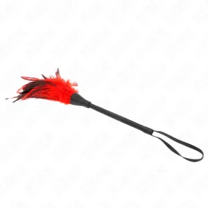 Red Maids Hornform Tickle Hühnerfedern 36 cm von Kink Impact & Touch