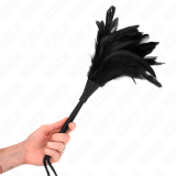 Black Maids Hornform Tickle Hühnerfedern 36 cm von Kink Impact & Touch | Fesselliebe.de