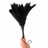 Black Maids Hornform Tickle Hühnerfedern 36 cm von Kink Impact & Touch | Fesselliebe.de