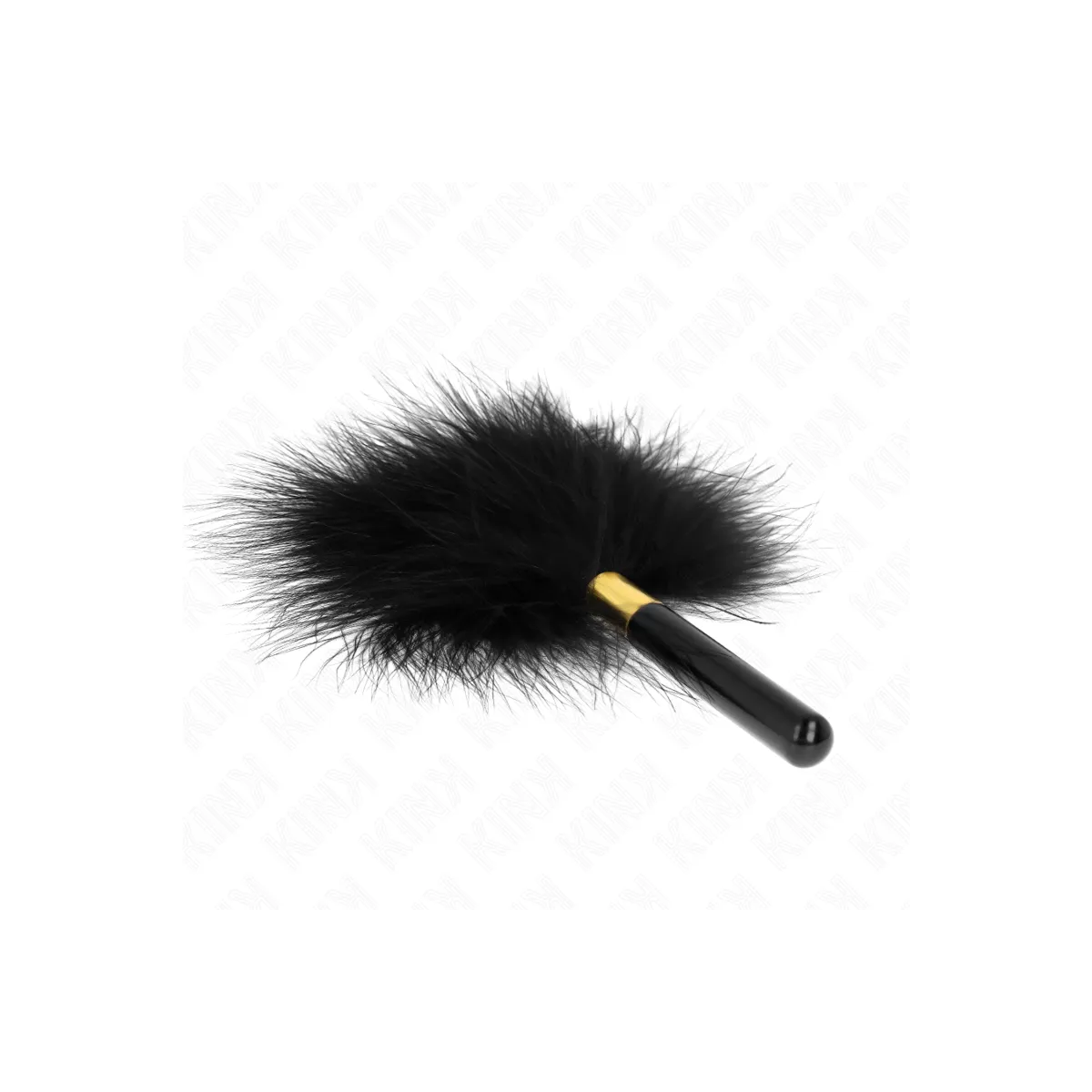Schwarz-Gold Metall Kitzelfedern 18 cm von Kink Impact & Touch | Fesselliebe.de