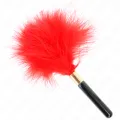 Rot-Gold Metall Kitzelfedern 18 cm von Kink Impact & Touch
