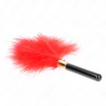 Rot-Gold Metall Kitzelfedern 18 cm von Kink Impact & Touch