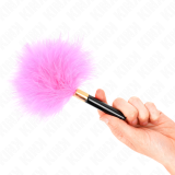 Fuchsia Gold Metall Kitzelfedern 18 cm von Kink Impact & Touch | Fesselliebe.de