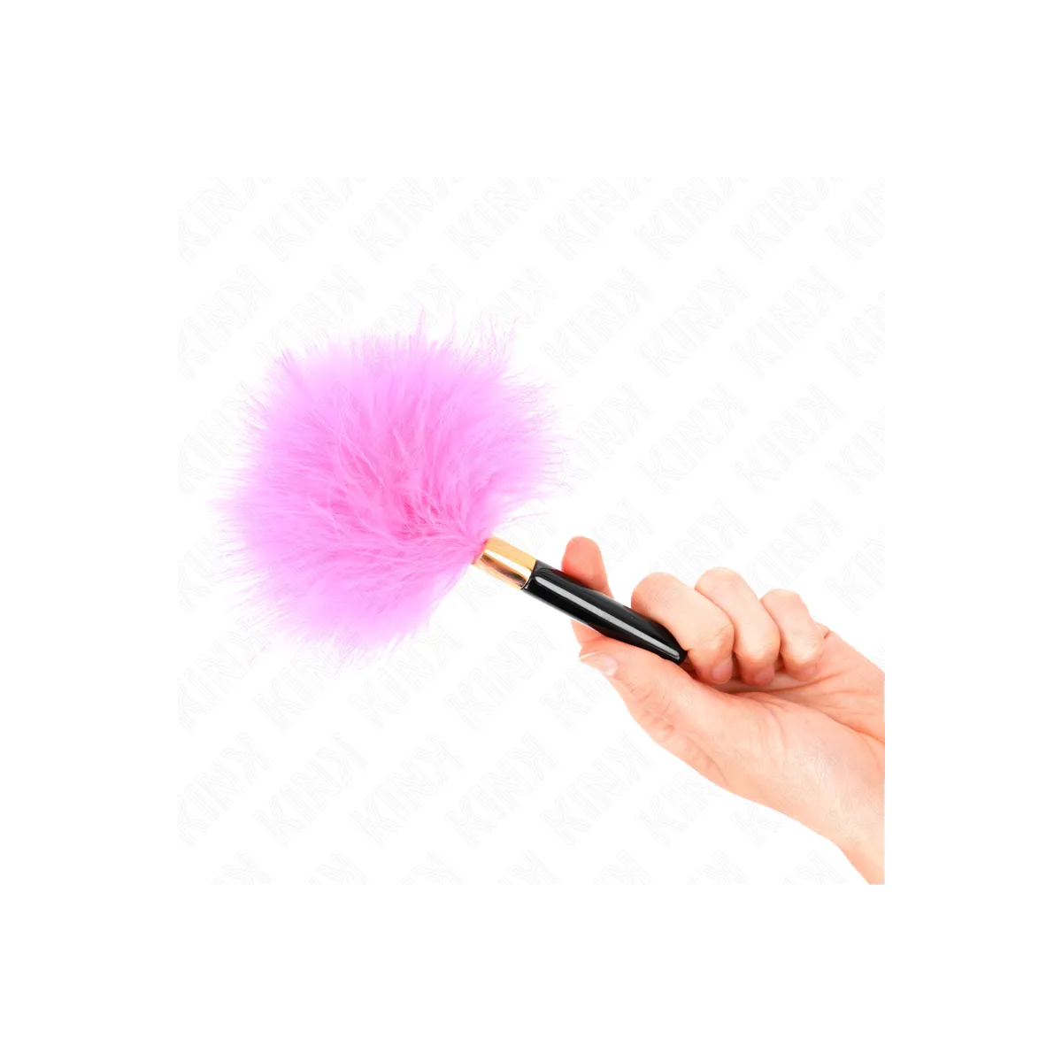 Fuchsia Gold Metall Kitzelfedern 18 cm von Kink Impact & Touch | Fesselliebe.de