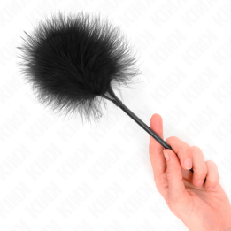 Schwarze Kitzelfedern für Das Bondage-Set 27 cm von Kink Impact & Touch | Fesselliebe.de