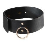 Schwarze Halskette mit Riemen von Bijoux Maze | Fesselliebe.de