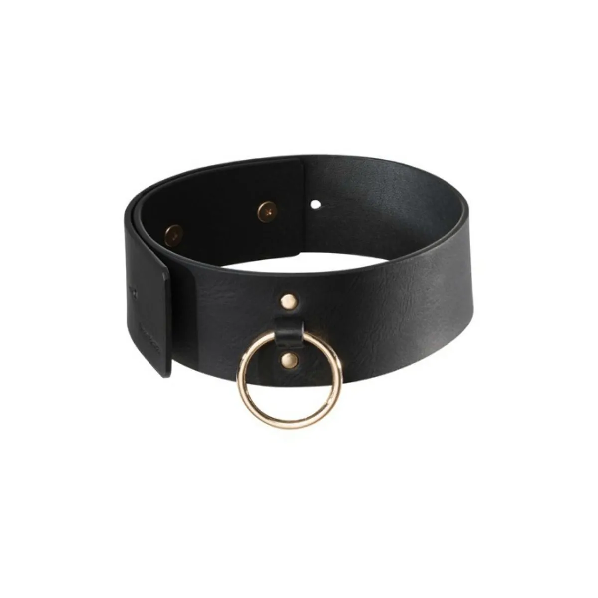 Schwarze Halskette mit Riemen von Bijoux Maze | Fesselliebe.de