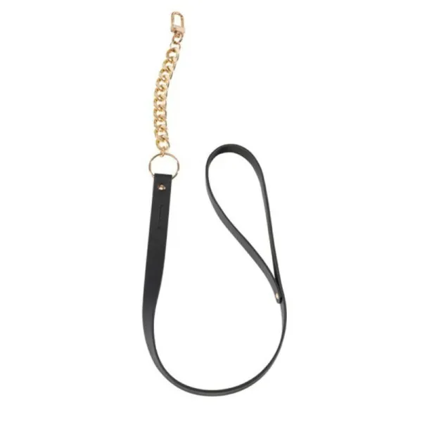 Schwarze Halskette mit Riemen von Bijoux Maze | Fesselliebe.de