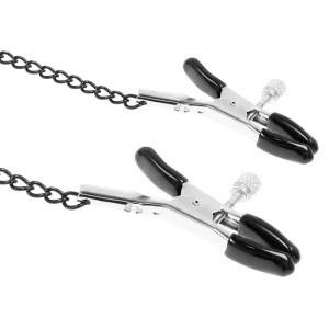 Knebelring mit Nippelklemmen von Fetish Submissive Bondage