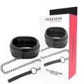 Schwarze Halskette mit Kette von Darkness Bondage