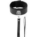 Gefütterte Halskette mit Titankette von Darkness Bondage
