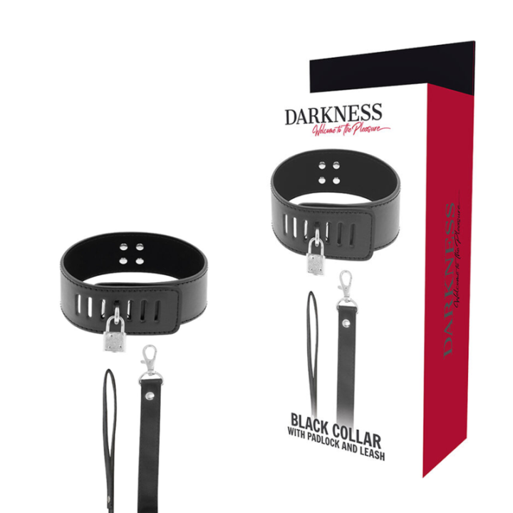 Bdsm-Halsband mit Schwarzem Schloss von Darkness Bondage | Fesselliebe.de
