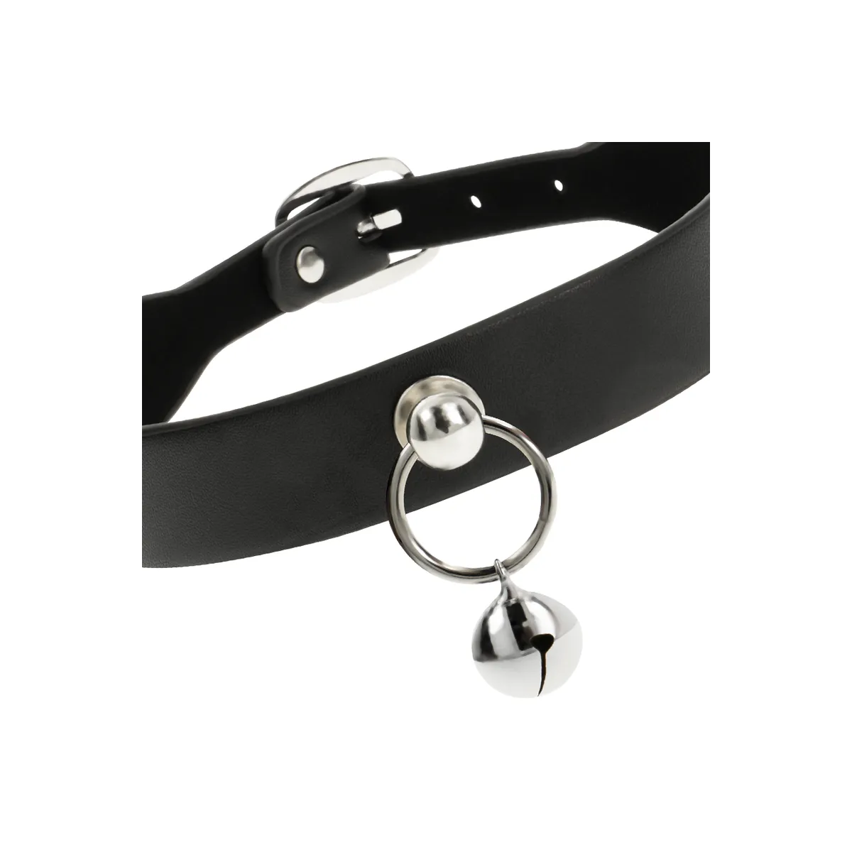 Vegane Leder-Halskette Damen-Accessoire Rassel/Reifen von Coquette Accessories | Fesselliebe.de