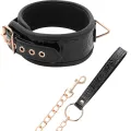 Premium Veganer Lederhalsband von Begme Black Edition