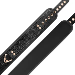 Premium Veganer Lederhalsband von Begme Black Edition