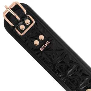 Premium Veganer Lederhalsband von Begme Black Edition