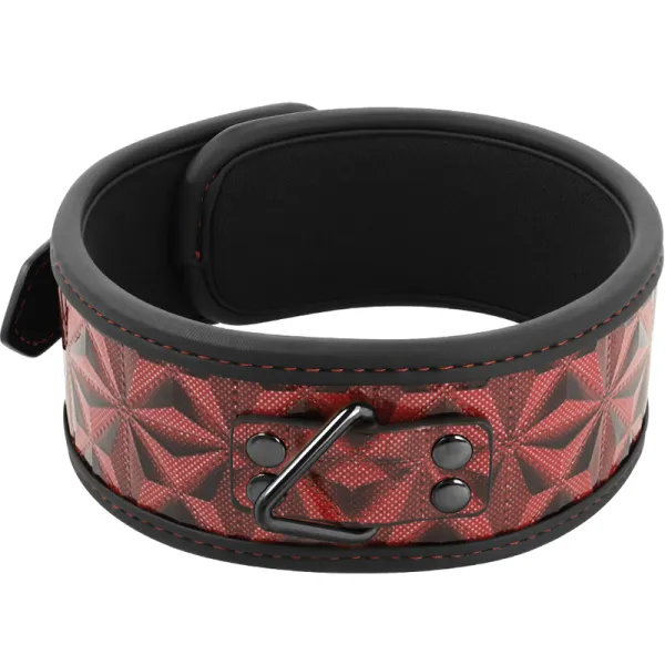 Premium Veganes Lederhalsband mit Neoprenfutter von Begme Red Edition | Fesselliebe.de