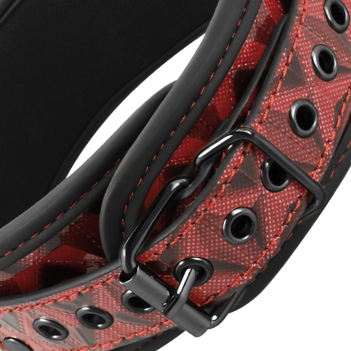 Premium Veganes Lederhalsband mit Neoprenfutter von Begme Red Edition | Fesselliebe.de