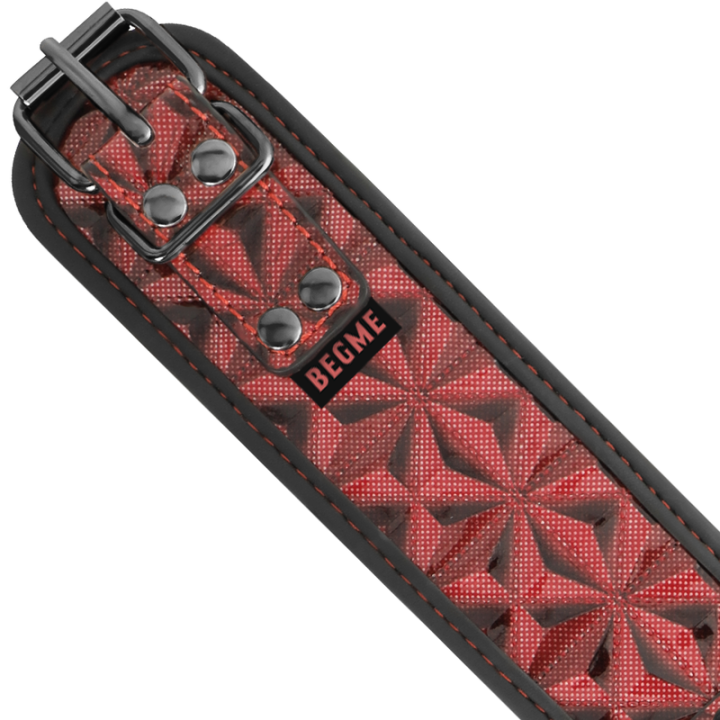Premium Veganes Lederhalsband mit Neoprenfutter von Begme Red Edition | Fesselliebe.de