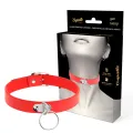 Rote Halskette aus Veganem Leder Fetisch-Accessoire für Frauen von Coquette Accessories