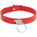 Rote Halskette aus Veganem Leder Fetisch-Accessoire für Frauen von Coquette Accessories