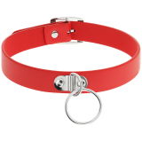 Rote Halskette aus Veganem Leder Fetisch-Accessoire für Frauen von Coquette Accessories | Fesselliebe.de