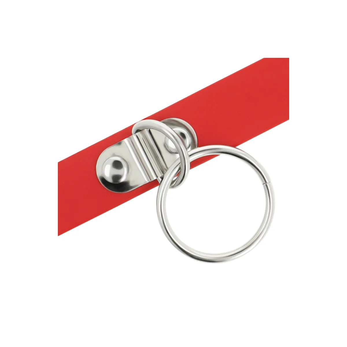 Rote Halskette aus Veganem Leder Fetisch-Accessoire für Frauen von Coquette Accessories | Fesselliebe.de