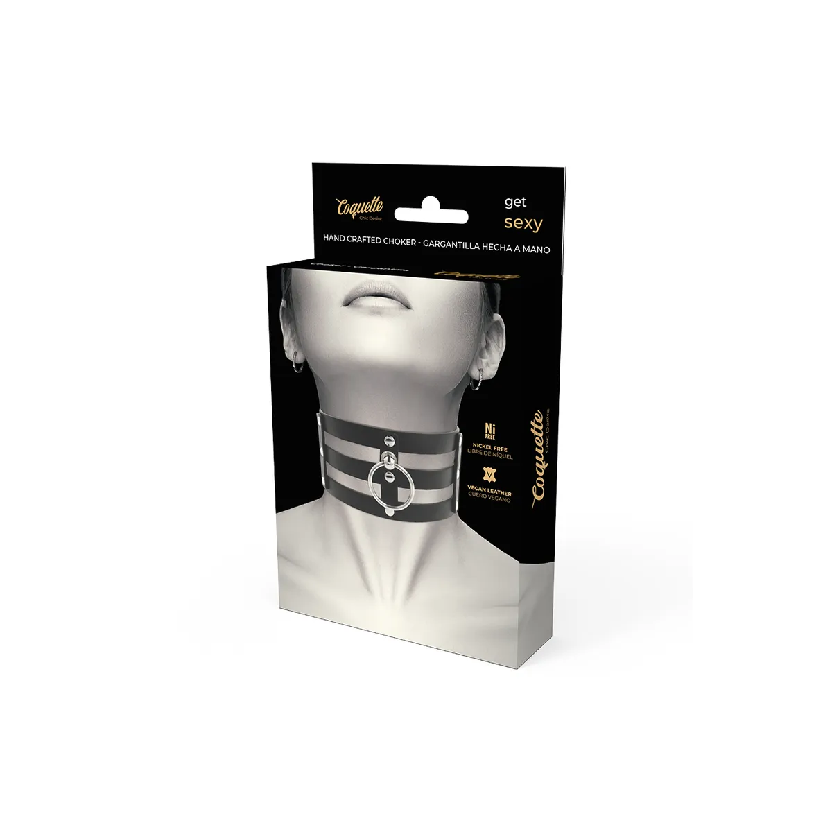 Veganes Leder-Halsband Im Fetisch-Stil von Coquette Accessories | Fesselliebe.de