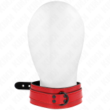 Weinrote Verstellbare Halskette 37,5-49,5 cm X 5 cm von Kink Collar & Gag | Fesselliebe.de