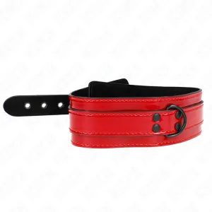 Weinrote Verstellbare Halskette 37,5-49,5 cm X 5 cm von Kink Collar & Gag