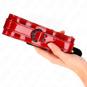 Weinrote Verstellbare Halskette 37,5-49,5 cm X 5 cm von Kink Collar & Gag