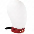 Weinrote Verstellbare Halskette mit Goldenen Details 29-42,5 cm X 4 cm von Kink Collar & Gag