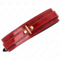Weinrote Verstellbare Halskette mit Goldenen Details 29-42,5 cm X 4 cm von Kink Collar & Gag