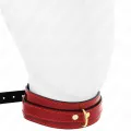 Weinrote Verstellbare Halskette mit Goldenen Details 29-42,5 cm X 4 cm von Kink Collar & Gag