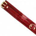 Weinrote Verstellbare Halskette mit Goldenen Details 29-42,5 cm X 4 cm von Kink Collar & Gag