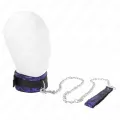 Kurze Halskette aus Samtspitze mit Gürtel 105 cm mit Nylonbesatz 44 X 5,5 cm von Kink Collar & Gag