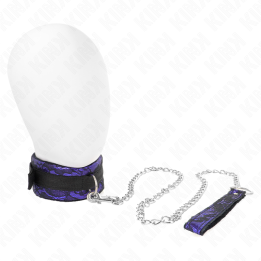 Kurze Halskette aus Samtspitze mit Gürtel 105 cm mit Nylonbesatz 44 X 5,5 cm von Kink Collar & Gag | Fesselliebe.de