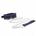 Kurze Halskette aus Samtspitze mit Gürtel 105 cm mit Nylonbesatz 44 X 5,5 cm von Kink Collar & Gag