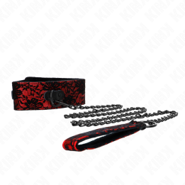Spitzenkette mit Gürtel mit Echtledergürtel 105 cm / 44 X 5,5 cm von Kink Collar & Gag | Fesselliebe.de