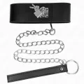 Halskette mit Gürtel 65 cm mit Breitem Schwarzen Riemen Verstellbar 33,5-41 cm X 5 cm von Kink Collar & Gag
