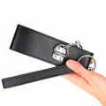 Halskette mit Gürtel 65 cm mit Breitem Schwarzen Riemen Verstellbar 33,5-41 cm X 5 cm von Kink Collar & Gag
