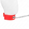 Halskette mit Gürtel 65 cm mit Breitem Roten Band Verstellbar 33,5-41 cm X 5 cm von Kink Collar & Gag