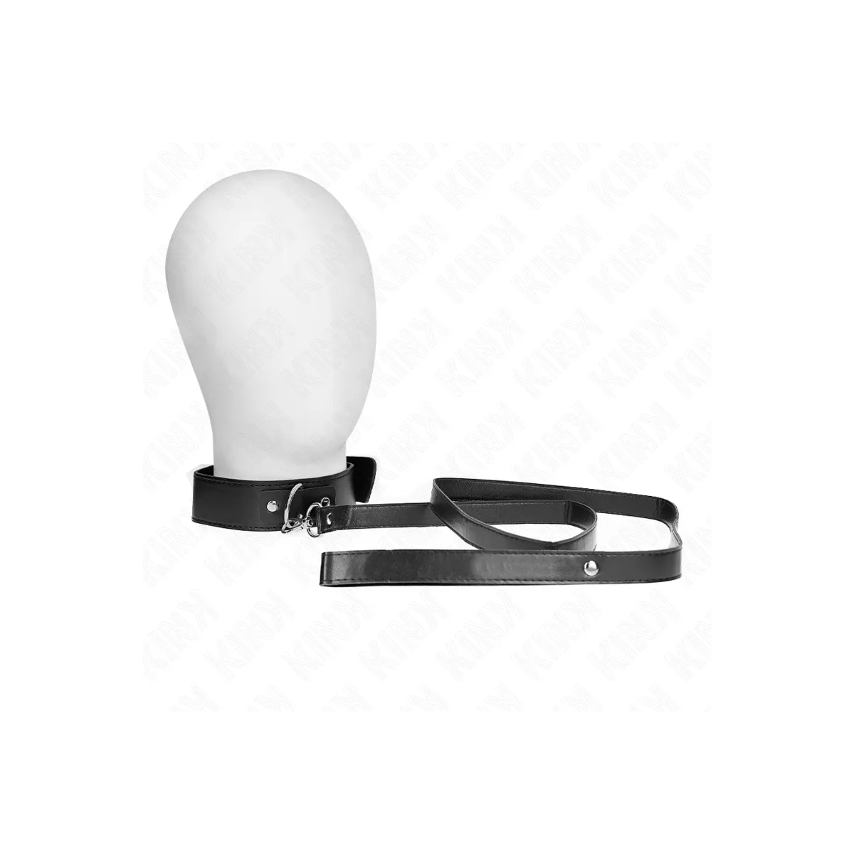 Halskette mit Gürtel 116 cm Schwarz Gurt Verstellbar 32-50 cm X 8 cm von Kink Collar & Gag | Fesselliebe.de