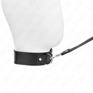 Halskette mit Gürtel 116 cm Schwarz Gurt Verstellbar 32-50 cm X 8 cm von Kink Collar & Gag